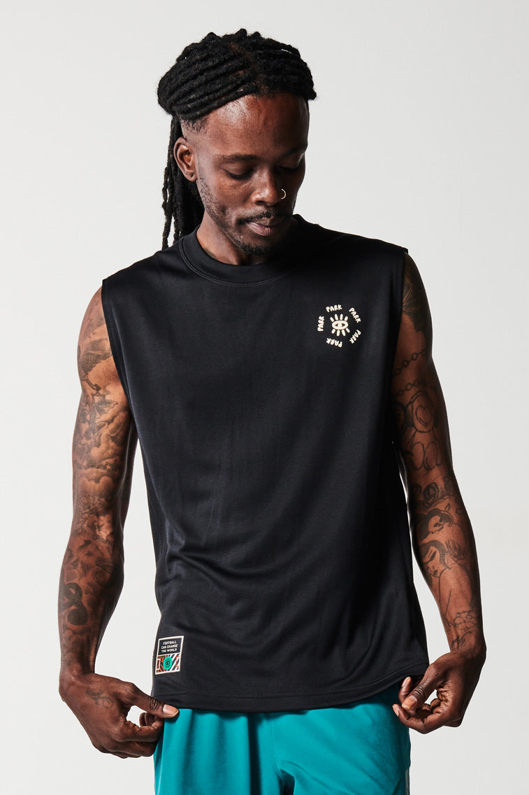 Terra Unisex Football Training Tank - Black