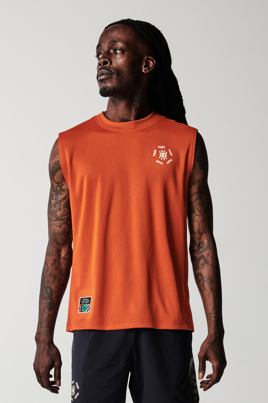 Terra Unisex Football Training Tank - Burnt Ochre