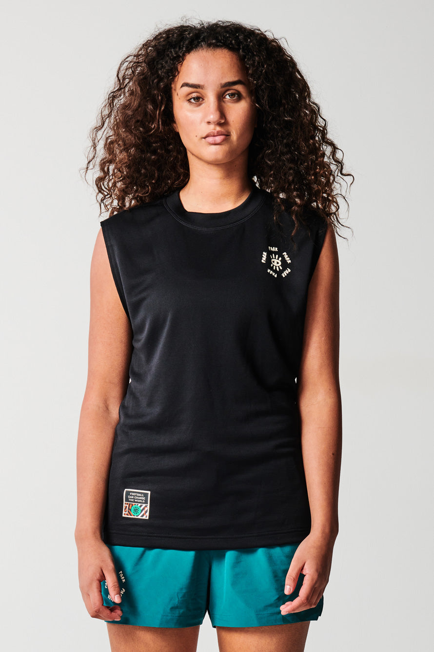 Terra Unisex Football Training Tank - Black