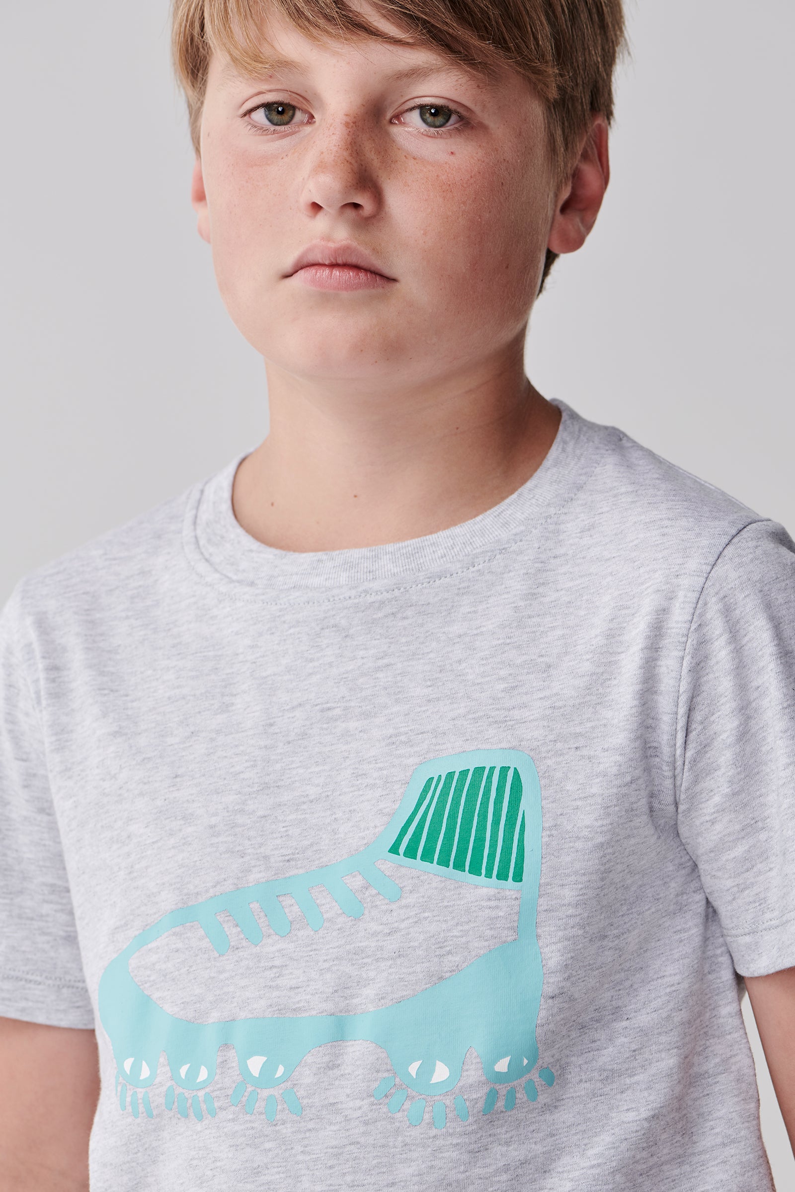 Boot T Shirt - Grey Marle