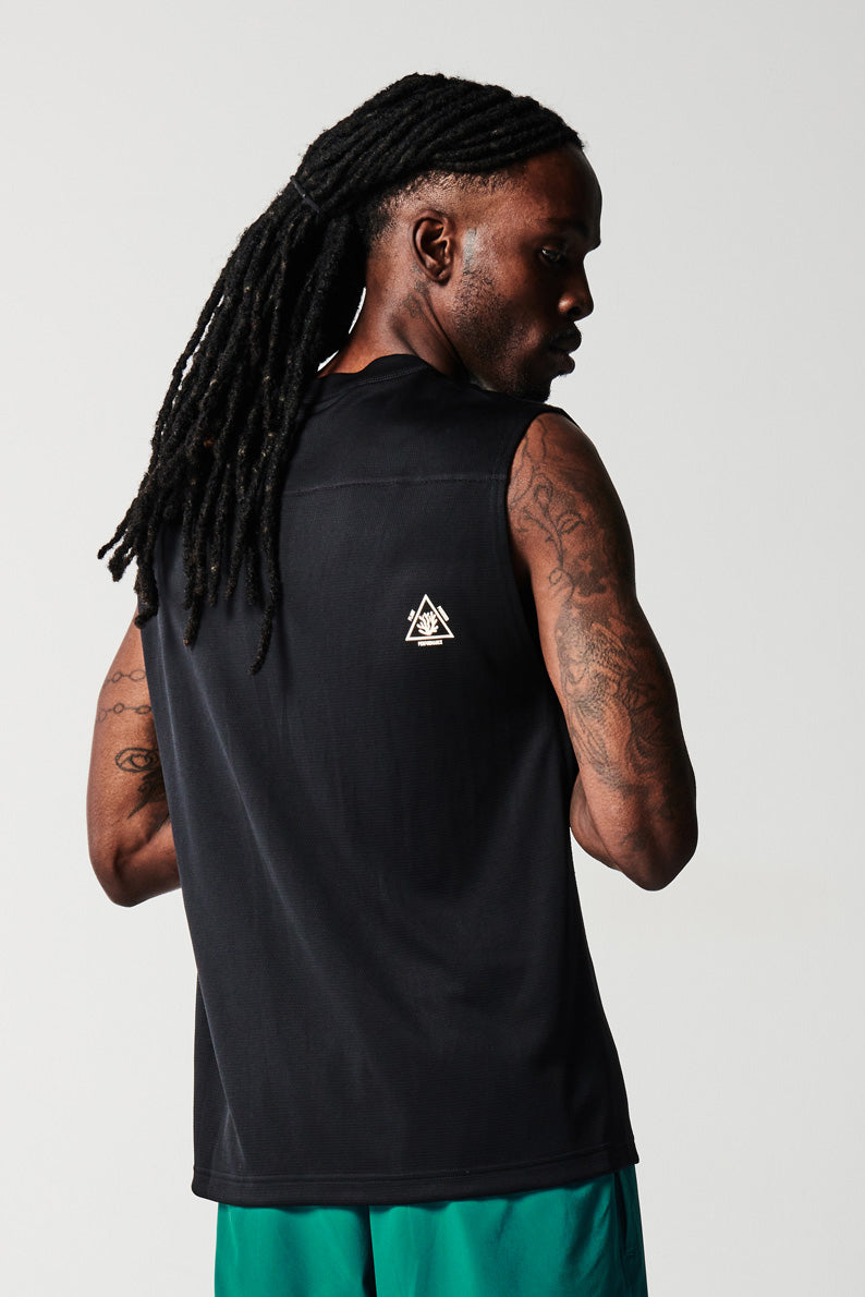 Terra Unisex Football Training Tank - Black