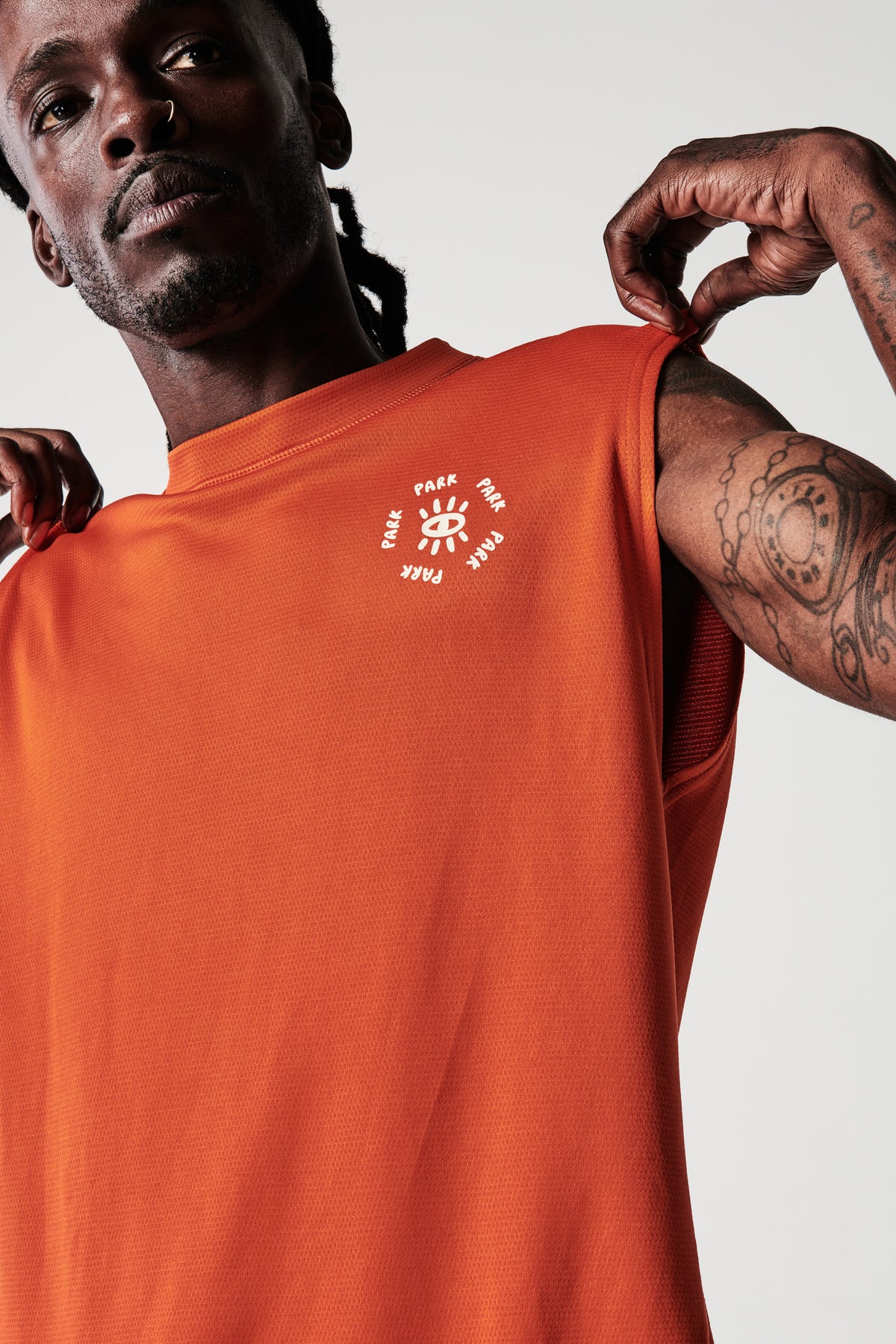 Terra Unisex Football Training Tank - Burnt Ochre