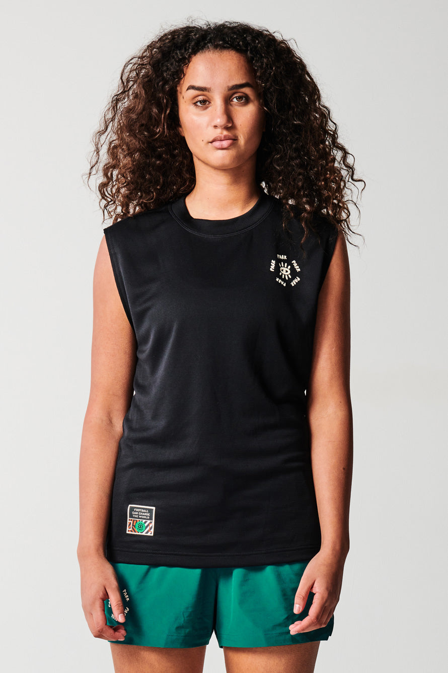 Terra Unisex Football Training Tank - Black